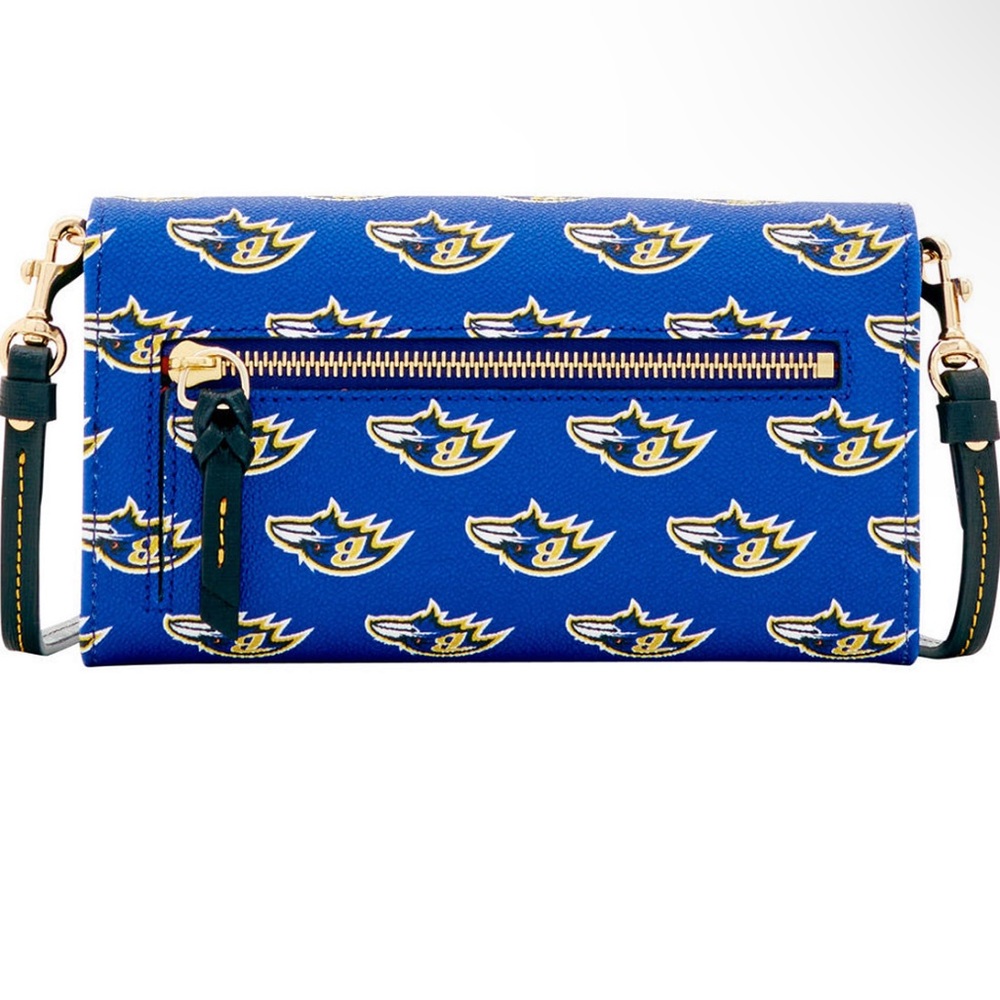 DOONEY & BOURKE NFL DAPHNE RAVENS LOGO WALLET CROSSBODY BAG CLUTCH PURPLE BLUE - Picture 4 of 15